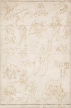 Grotesque Studies, c1500-1520. Artist: Hieronymus Bosch.