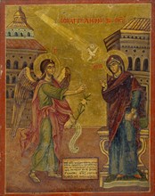 Icon of The Annunciation, 18th-19th century. Artist: John.
