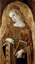 St Catherine of Alexandria, early 1490s. Artist: Vittore Crivelli.