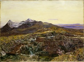Cuillin Ridge, Skye, from Sligachan, 1855. Artist: John William Inchbold.