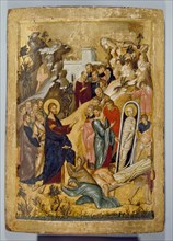 Icon of The Raising of Lazarus, 14th-15th century. Artist: Unknown.