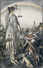 The Reign of Justice, 1917. Artist: Edmund Joseph Sullivan.