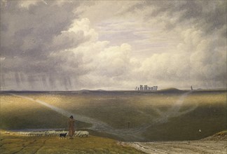 Stonehenge-A Showery Day, early 19th century. Artist: William Turner.