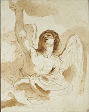 An Angel, early 17th century. Artist: Guercino.
