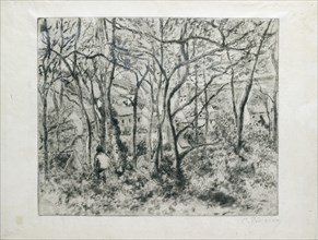 Paysage sous Bois, à l'Hermitage (Pontoise), 1879. Artist: Camille Pissarro.