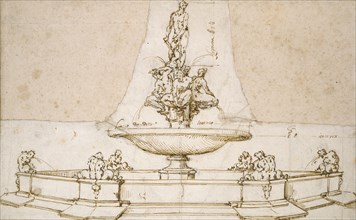 Design for a Fountain, late 16th century. Artist: Giambologna.