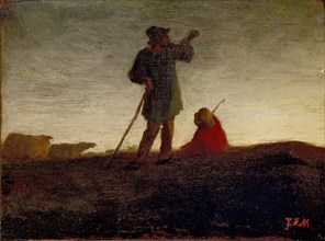 Recalling the Flock, 1866-1872. Artist: Jean Francois Millet.