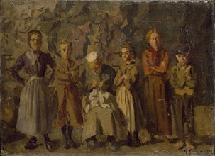 Cave Dwellers, Dieppe, 1907. Artist: Harold Gilman.