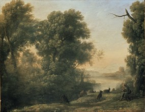 Landscape with a Goatherd, c1635-1636. Artist: Claude Lorrain.