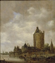 A Castle by a River, 1647. Artist: Jan van Goyen.