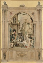 Preparing for a Festa, Florence, 1851. Artist: Frederic Leighton.