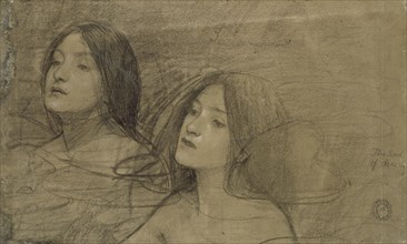 Study of two Nymphs for 'Hylas and the Nymphs', c1890s. Artist: John William Waterhouse.