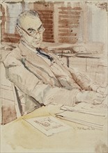 Portrait of Sir Karl Theodore Parker, CBE, 1952. Artist: Hubert Andrew Freeth.