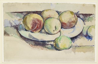 Still Life of Peaches and Figs, late 19th century. Artist: Paul Cezanne.