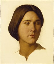 Head of a young Woman, 1840s. Artist: Hippolyte-Jean Flandrin.