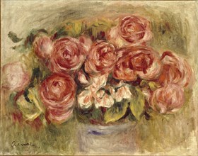 Still Life of Roses in a Vase, 1880s and 1890s. Artist: Pierre-Auguste Renoir.