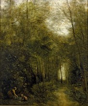 Montfermeuil, the Brook in the Wood, 1867. Artist: Jean-Baptiste-Camille Corot.
