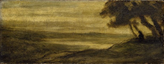 Landscape with a Figure, c1860. Artist: Honore Daumier.