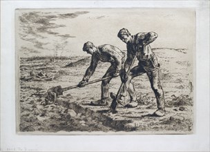 The Diggers, 1855-1856. Artist: Jean Francois Millet.