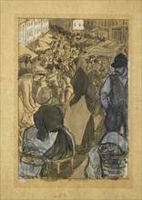 Market Scene, c1880s Artist: Camille Pissarro.
