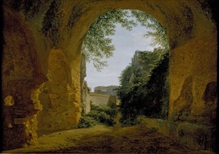 A View of a Garden, seen from within a Roman Vault, 1802-1824. Artist: Francois-Marius Granet.