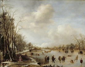 Winter Landscape, 1645. Artist: Aert van der Neer.