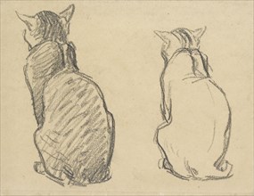 Two Studies of a Cat, early 20th century. Artist: Theophile Alexandre Steinlen.