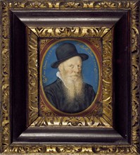 Elderly Man in a black Hat, 1588. Artist: Isaac Oliver I.