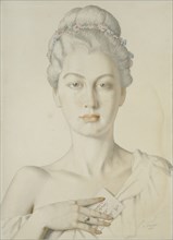 Imaginary Portrait of Cécile de Volanges in Choderlos de Laclos's 'Liaisons dangereuses', 1934. Artist: Konstantin Somov.