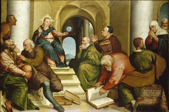 Christ among the Doctors, 1539. Artist: Jacopo Bassano il vecchio.