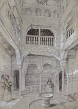 Entrance to the Baths at the Alhambra, c1830s. Artist: John Frederick Lewis.