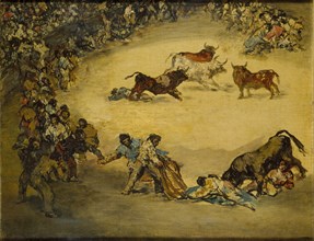 Scene at a Bullfight: Diversion de Espana, c1766-1828. Artist: Francisco Goya.