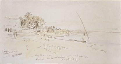 Esneh, Egypt, 1854. Artist: Edward Lear.