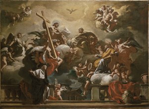 The Holy Trinity with St Philip Neri in Glory, c1727-1730. Artist: Francesco Solimena.