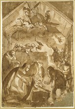 The Nativity, mid 16th century. Artist: Luca Cambiaso.