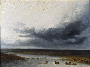 Landscape with Fishermen at the Mouth of a River, early 19th century. Artist: Georges Michel.