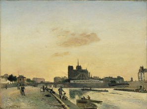 View of Notre-Dame, Paris, 1864. Artist: Johan Barthold Jongkind.