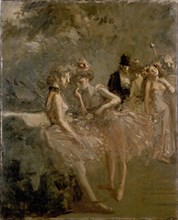Scene in the Wings of a Theatre, c1870-1900. Artist: Jean Louis Forain.