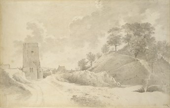 Oxford Castle and the Castle Mound, 27 May 1784. Artist: John Baptist Malchair.