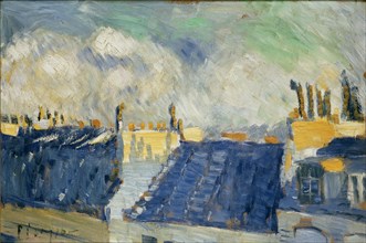 Blue Roofs, Paris, 1901. Artist: Pablo Picasso.