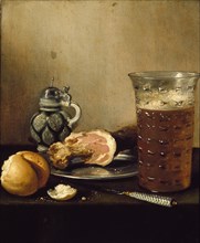 Still Life with a Ham, 1642. Artist: Pieter Claesz.