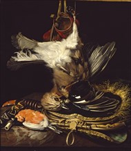 Still Life with a dead Jay, late 17th century. Artist: Isaac Derues.