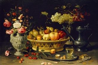 Still Life of Fruit and Flowers, 1608-1621. Artist: Clara Peeters.