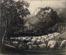 The Flock and the Star, c1831-1832. Artist: Samuel Palmer.