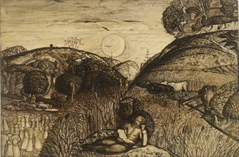 The Valley Thick with Corn, 1825. Artist: Samuel Palmer.