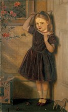 Cecily Ursula, aged three years, exhibited 1867. Artist: Arthur Hughes.