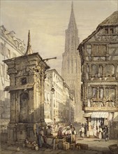 A View in Strasbourg, 1822. Artist: Samuel Prout.