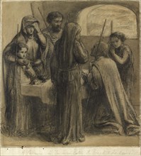 A Passover in the Household of Joseph and Zacharias, c1850s. Artist: Dante Gabriel Rossetti.
