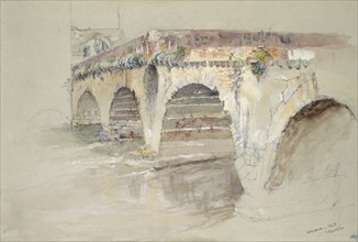 The Ponte della Pietra, Verona, 14-17 June 1869. Artist: John Ruskin.