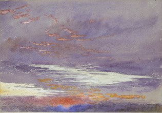 Study of Dawn: purple Clouds, March 1868. Artist: John Ruskin.